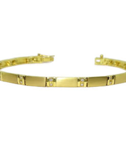 Pulsera oro amarillo 18,50cm con diamantes