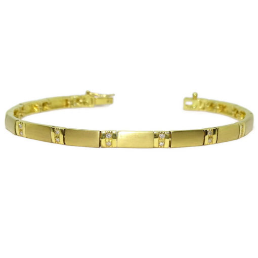 Pulsera oro amarillo 18,50cm con diamantes