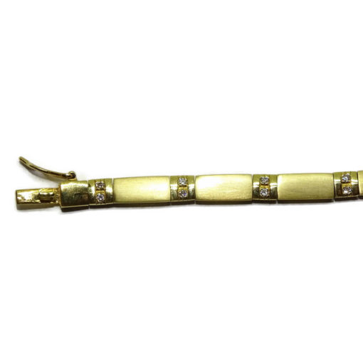 Pulsera oro amarillo 18,50cm con diamantes - Imagen 5