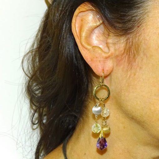 Pendientes oro amarillo 18k 11,20gr - Imagen 2