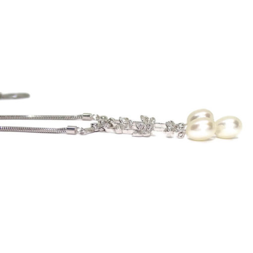 gargantilla mariposas, perlas y diamantes 8,30gr - Imagen 3