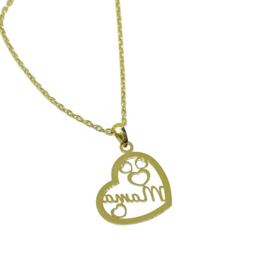 Colgante amarillo corazon mama - Imagen 4