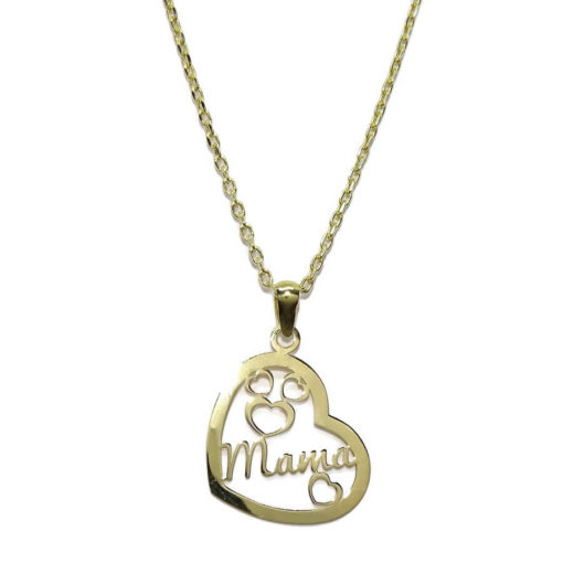 Colgante amarillo corazon mama
