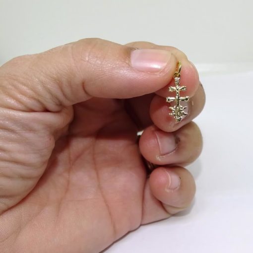 Cruz caravaca oro 18k para bebe 1,50cm - Imagen 2