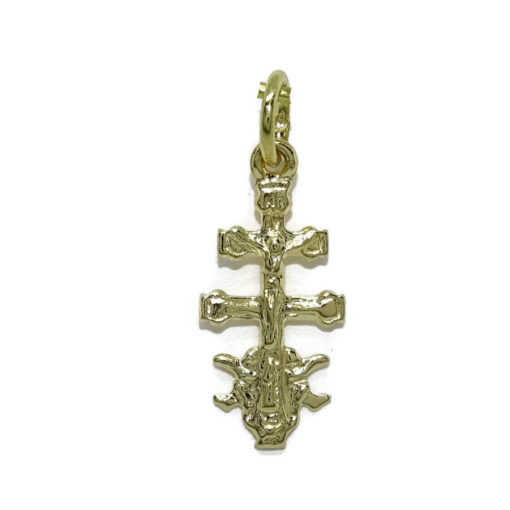 Cruz caravaca oro 18k para bebe 1,50cm