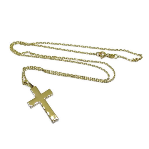 Cruz con Cadena mate y brillo 4,25gr - Imagen 6