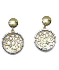 Pendientes largos de 2,5 y 1,55gr bicolor