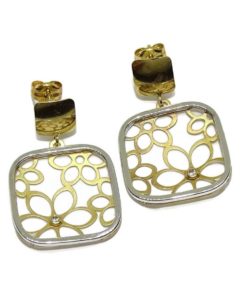 Pendientes largos de 2,6 y 1,55gr bicolor