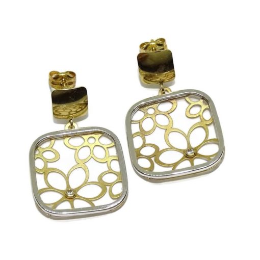 Pendientes largos de 2,6 y 1,55gr bicolor