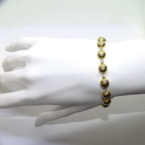 Pulsera medias bolas de 4mm 15,45gr - Imagen 2