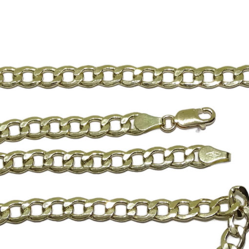 Cadena de Oro Amarillo de 18k Tipo barbada Plana de 5mm - Imagen 5