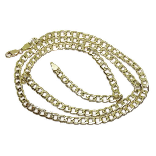 Cadena de Oro Amarillo de 18k Tipo barbada Plana de 5mm - Imagen 6