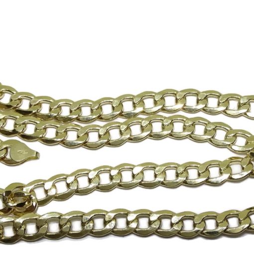 Cadena de Oro Amarillo de 18k Tipo barbada Plana de 5mm - Imagen 7
