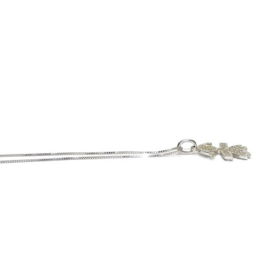 Colgante niña de Oro Blanco de 18k con circonitas - Imagen 3