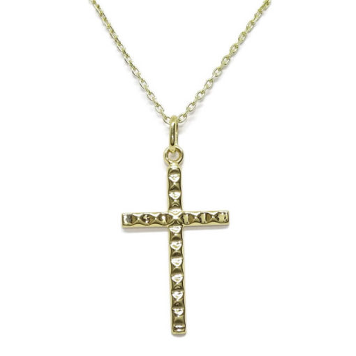 Cruz de Oro de  Tubo Cuadrado Ondulado