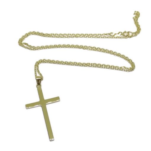 Cruz Grande con Cadena Forzada de 50cm - Imagen 4