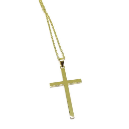 Cruz Grande con Cadena Forzada de 50cm - Imagen 5