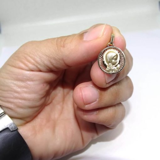 Medalla de Oro Amarillo de 18Ktes - Imagen 3