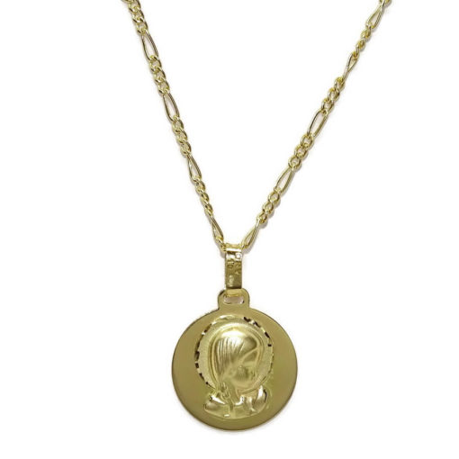 Medalla Virgen niña de Oro Amarillo