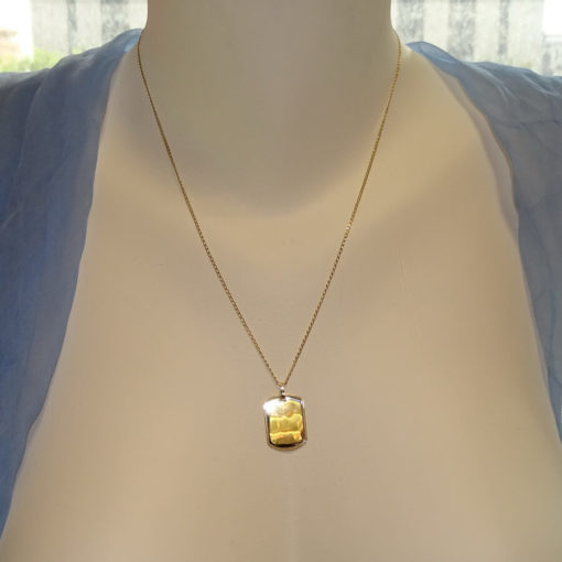 Placa ovalada de Oro Amarillo de 18k - Imagen 2