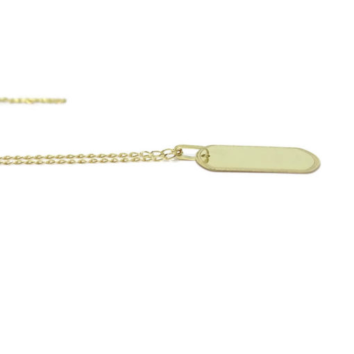 Placa ovalada de Oro Amarillo de 18k - Imagen 3
