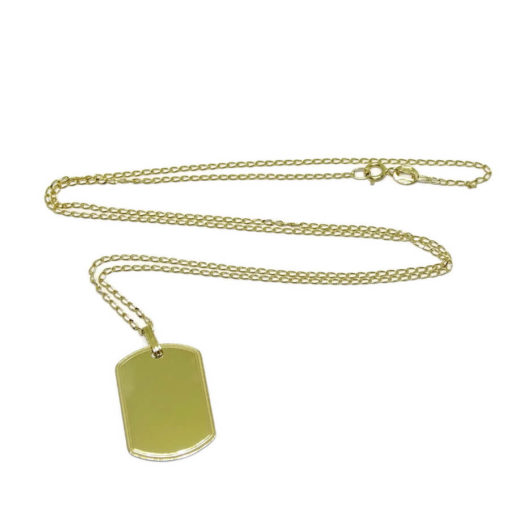 Placa ovalada de Oro Amarillo de 18k - Imagen 4
