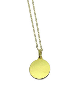 Medalla Ángel de la Guarda Yo te cuidaré de Oro Amarillo 13mm - Imagen 3