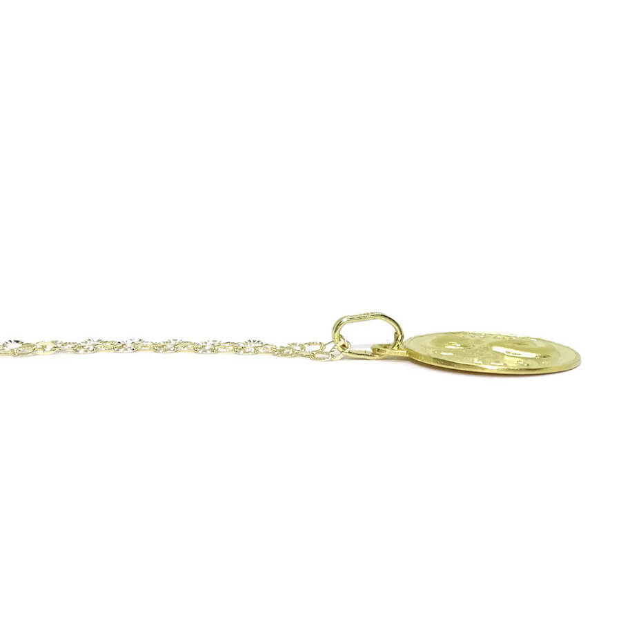 Medalla Ángel de la Guarda “Yo te cuidaré” de oro amarillo de 18k — 13 mm - Imagen 5