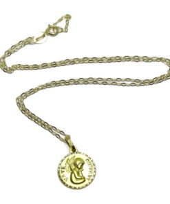 Medalla Ángel de la Guarda Yo te cuidaré de Oro Amarillo 13mm - Imagen 5