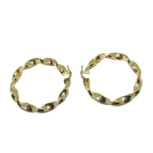 Aros de oro amarillo de 18k de 6mm por 5.40cm. - Imagen 5