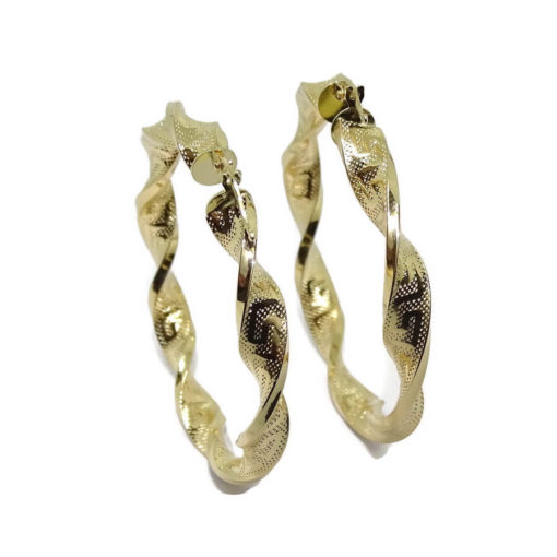 Aros de oro amarillo de 18k de 6mm por 5.40cm. - Imagen 7