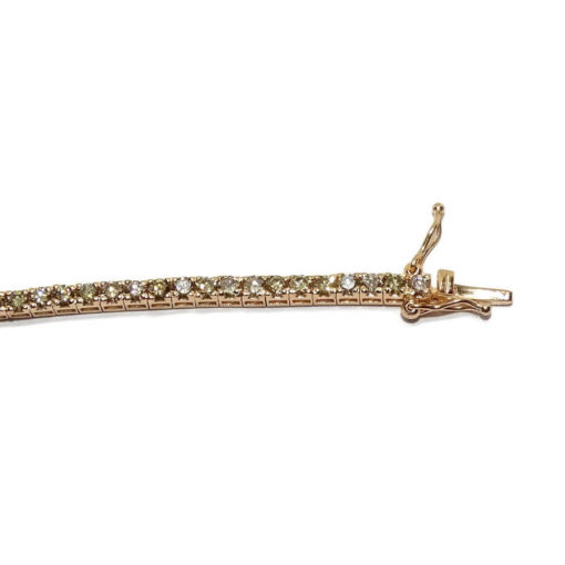 Pulsera Tipo Riviere de Diamantes Brown 3.19cts - Imagen 4