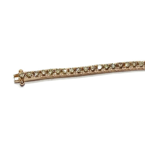 Pulsera Tipo Riviere de Diamantes Brown 3.19cts - Imagen 5
