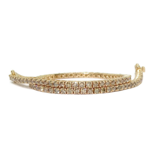 Pulsera Tipo Riviere de Diamantes Brown 3.19cts