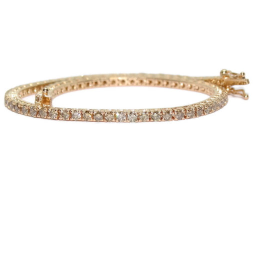 Pulsera Tipo Riviere de Diamantes Brown 3.19cts - Imagen 6