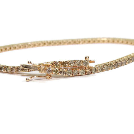Pulsera Tipo Riviere de Diamantes Brown 3.19cts - Imagen 7