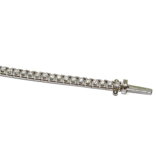 Pulsera Tipo Riviere de Diamantes y Oro Blanco - Imagen 6