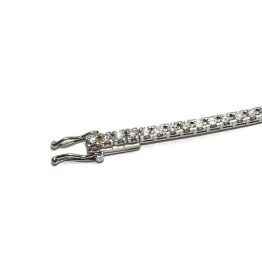 Pulsera Tipo Riviere de Diamantes y Oro Blanco - Imagen 7