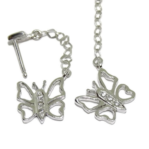 Pendientes mariposas largos 3,30gr - Imagen 3
