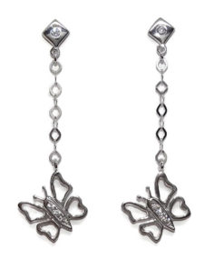 Pendientes mariposas largos 3,30gr