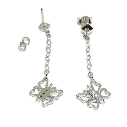 Pendientes mariposas largos 3,30gr - Imagen 4