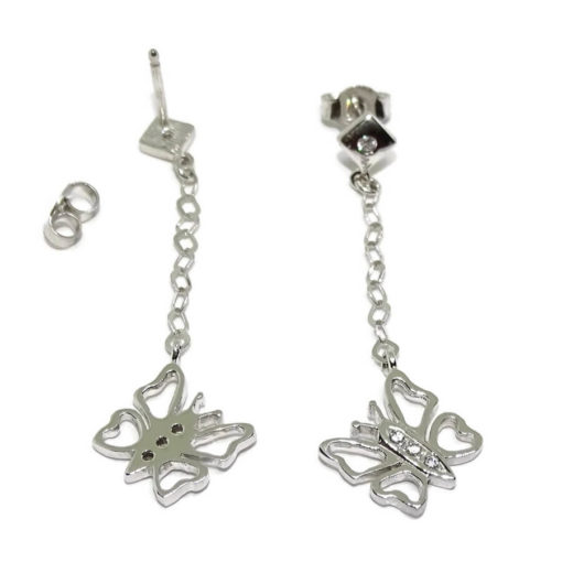 Pendientes mariposas largos 3,30gr - Imagen 6
