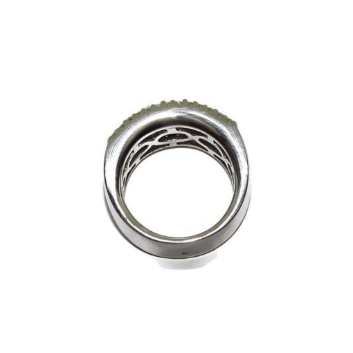 Anillo de Oro Blanco de 18k Muy Ancha con 0.46cts de Diamantes y 1.17cts de zafiros. - Imagen 6
