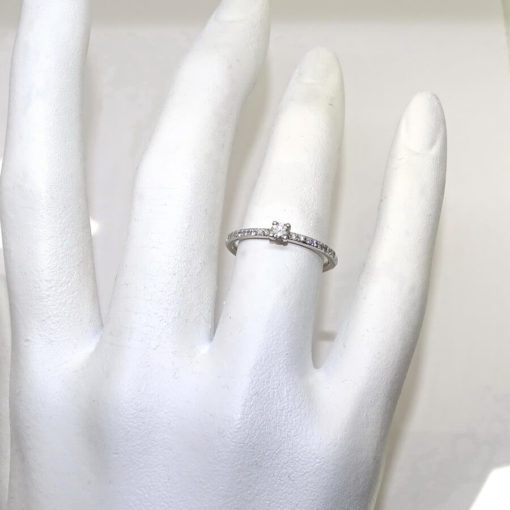 Anillo pedida combinada 0,20cts - Imagen 2