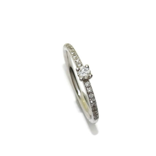 Anillo pedida combinada 0,20cts - Imagen 3