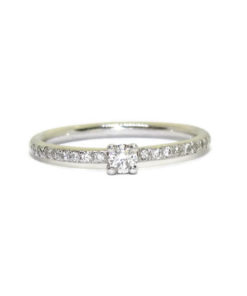 Anillo pedida combinada 0,20cts