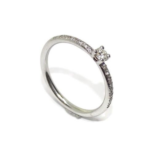 Anillo pedida combinada 0,20cts - Imagen 6