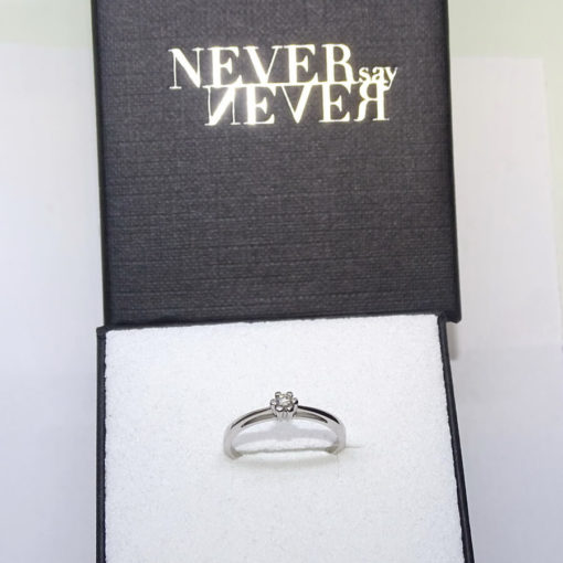 Anillo flor 0,11cts - Imagen 5