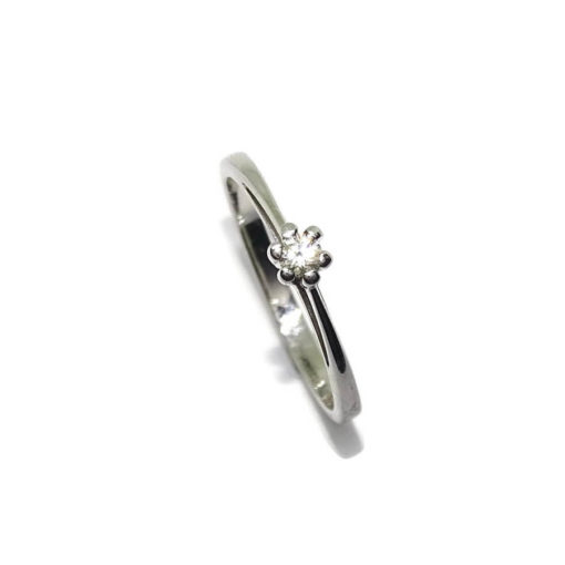 Anillo flor 0,11cts - Imagen 6