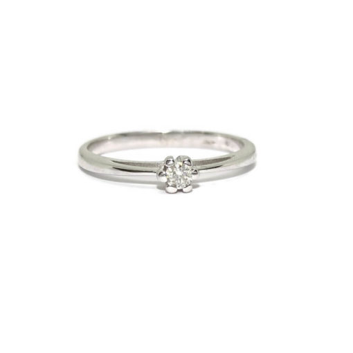 Anillo flor 0,11cts - Imagen 4